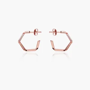 [-50%] Hexagon Stud Earrings