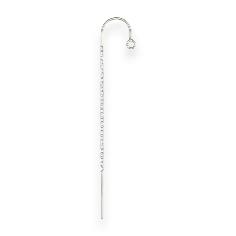 🆕🔗 Ear U Threader - Diamond Cut Cable Chain in Sterling Silver | Pair 💍💍