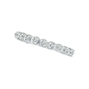 0.20 Carat Natural Diamond Stackable Guard Ring Band G SI 14K White Gold