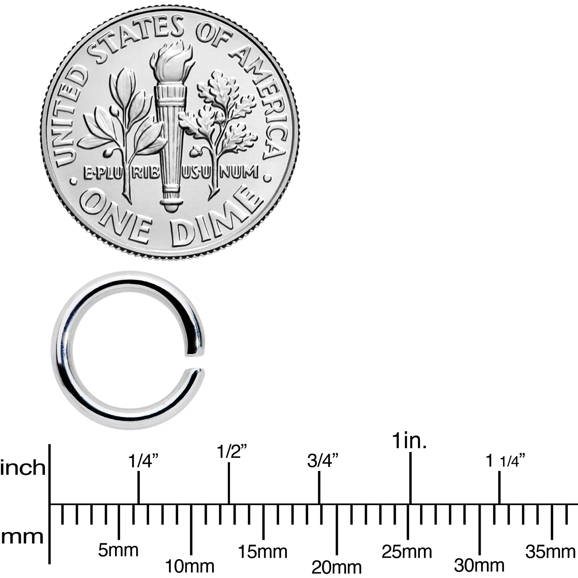 14 Gauge 5/16 Seamless Cartilage Ring Set of 12