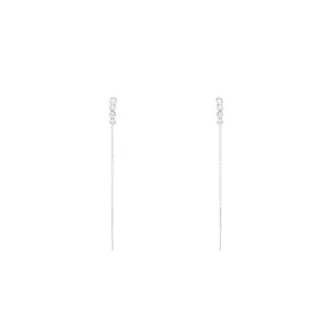 14 Karat White Gold Threader Diamond Earrings