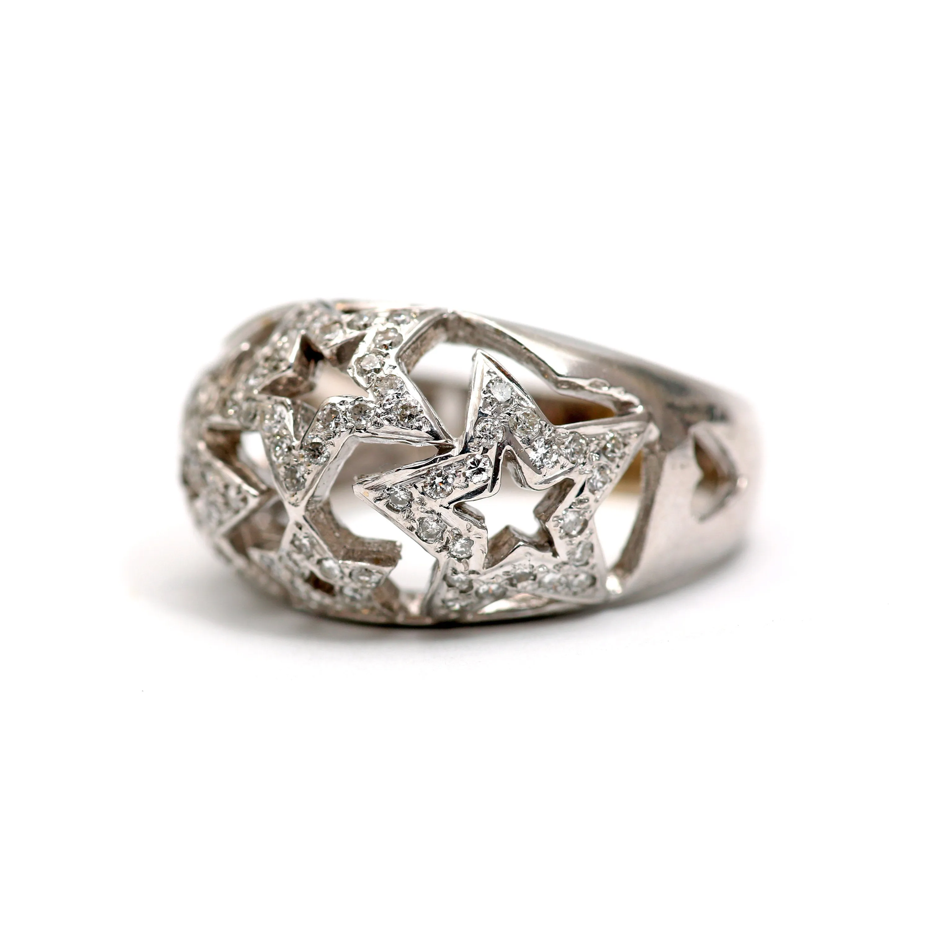 14k Diamond Star Bombshell Ring