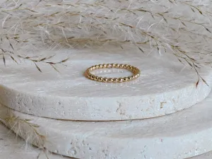 14k Gold Fill Beaded Stacker Rings