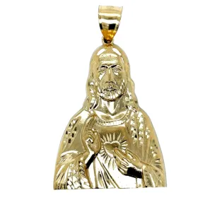 14K Gold Jesus Pendant