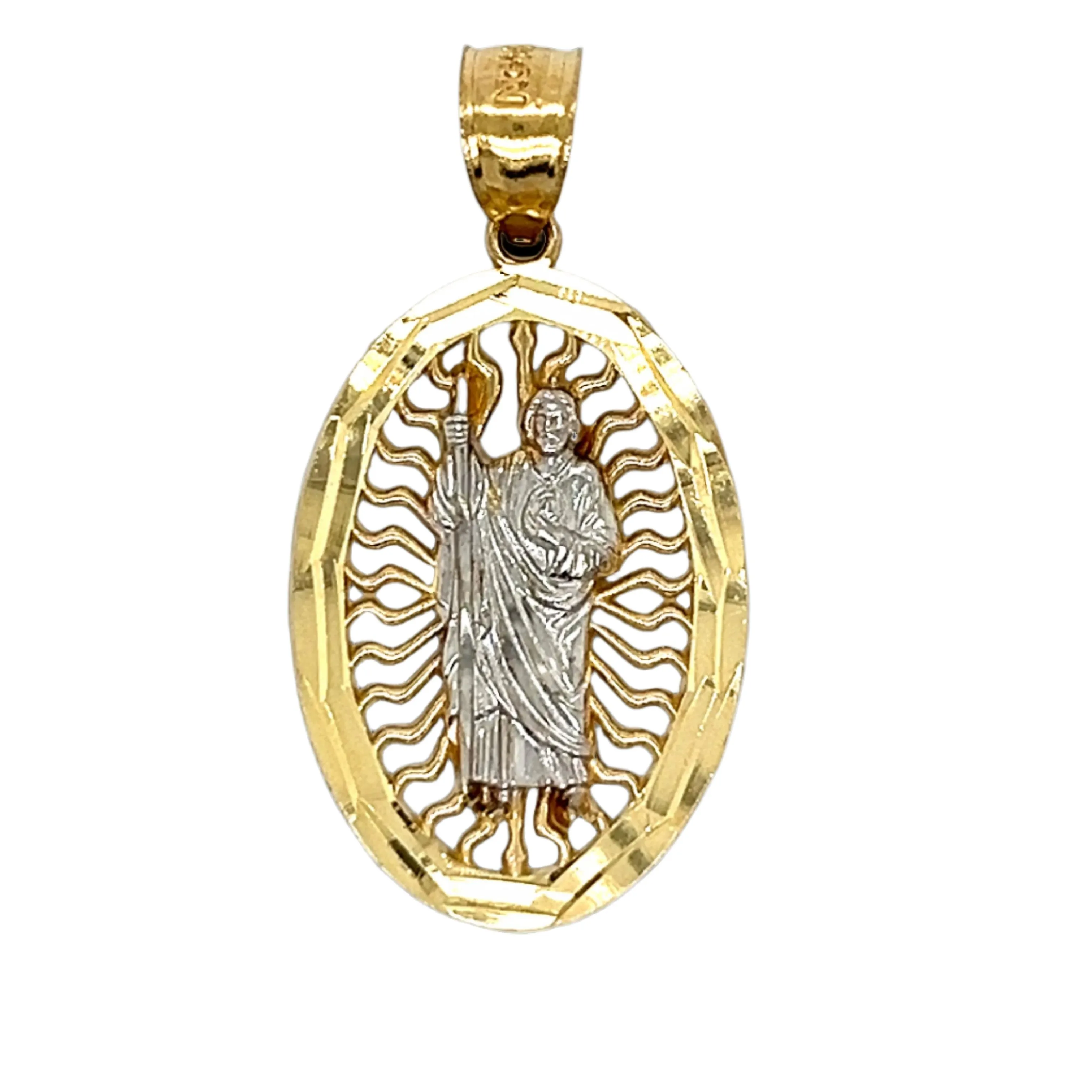 14K Gold San Judas Pendant