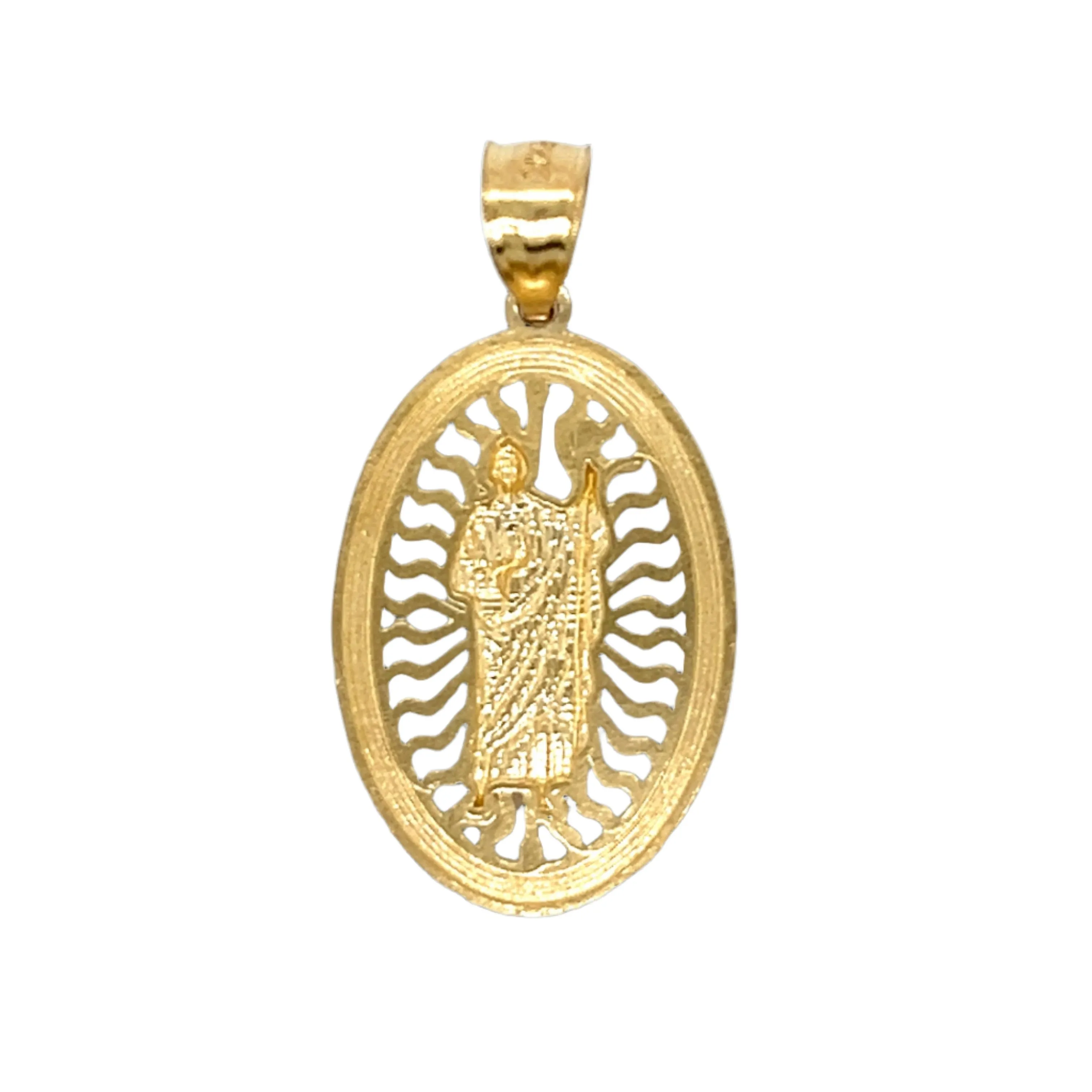 14K Gold San Judas Pendant