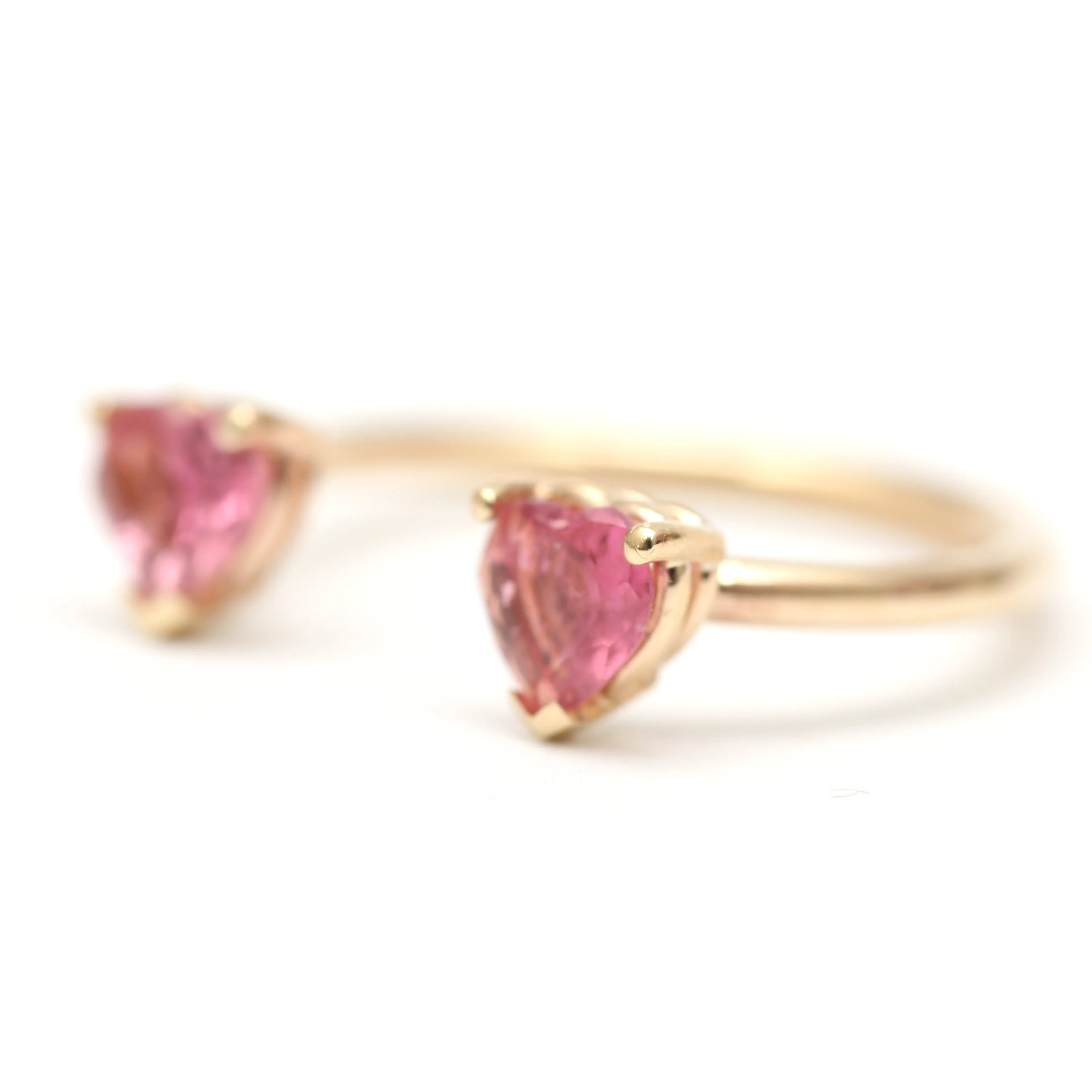 14k Heart Cuff Ring