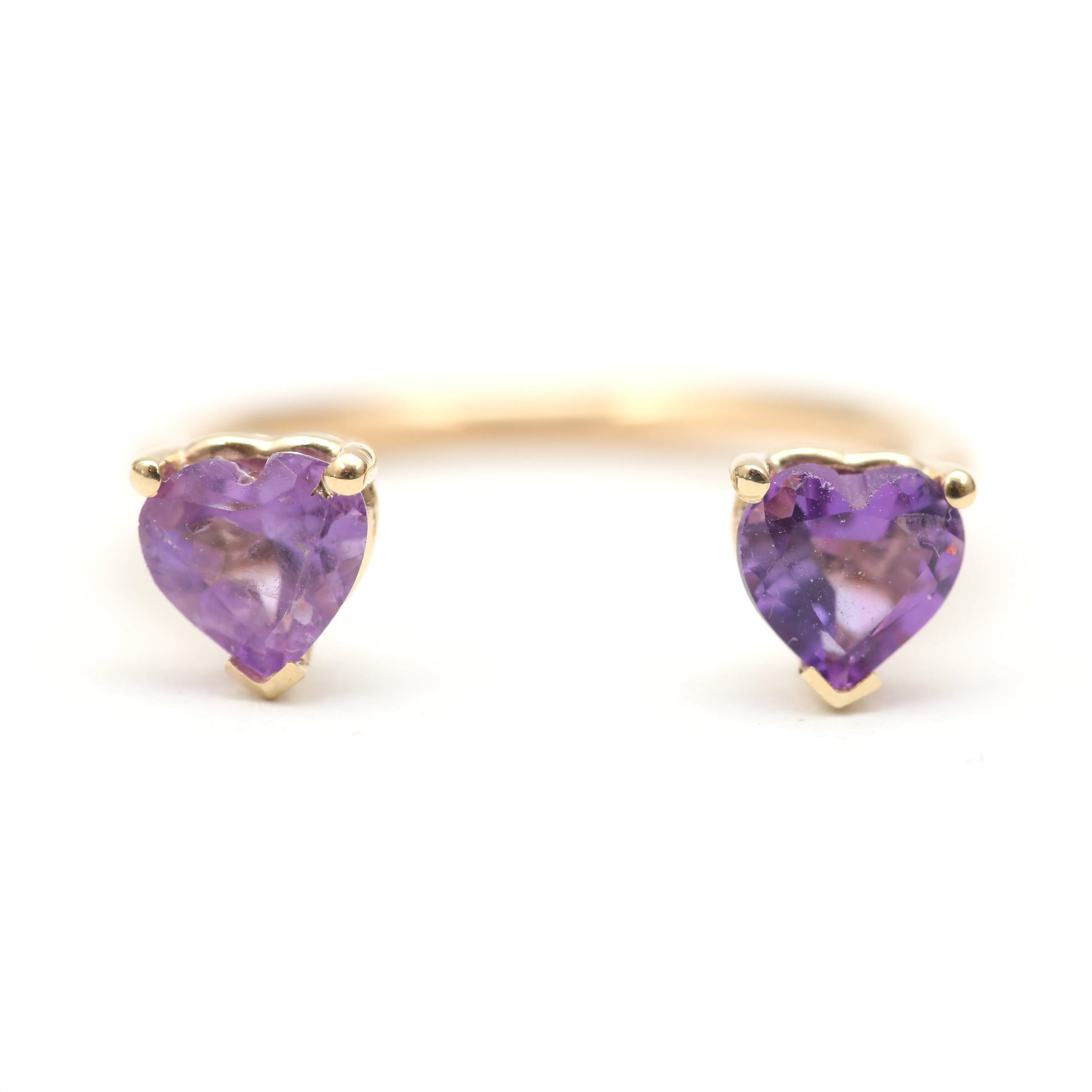14k Heart Cuff Ring