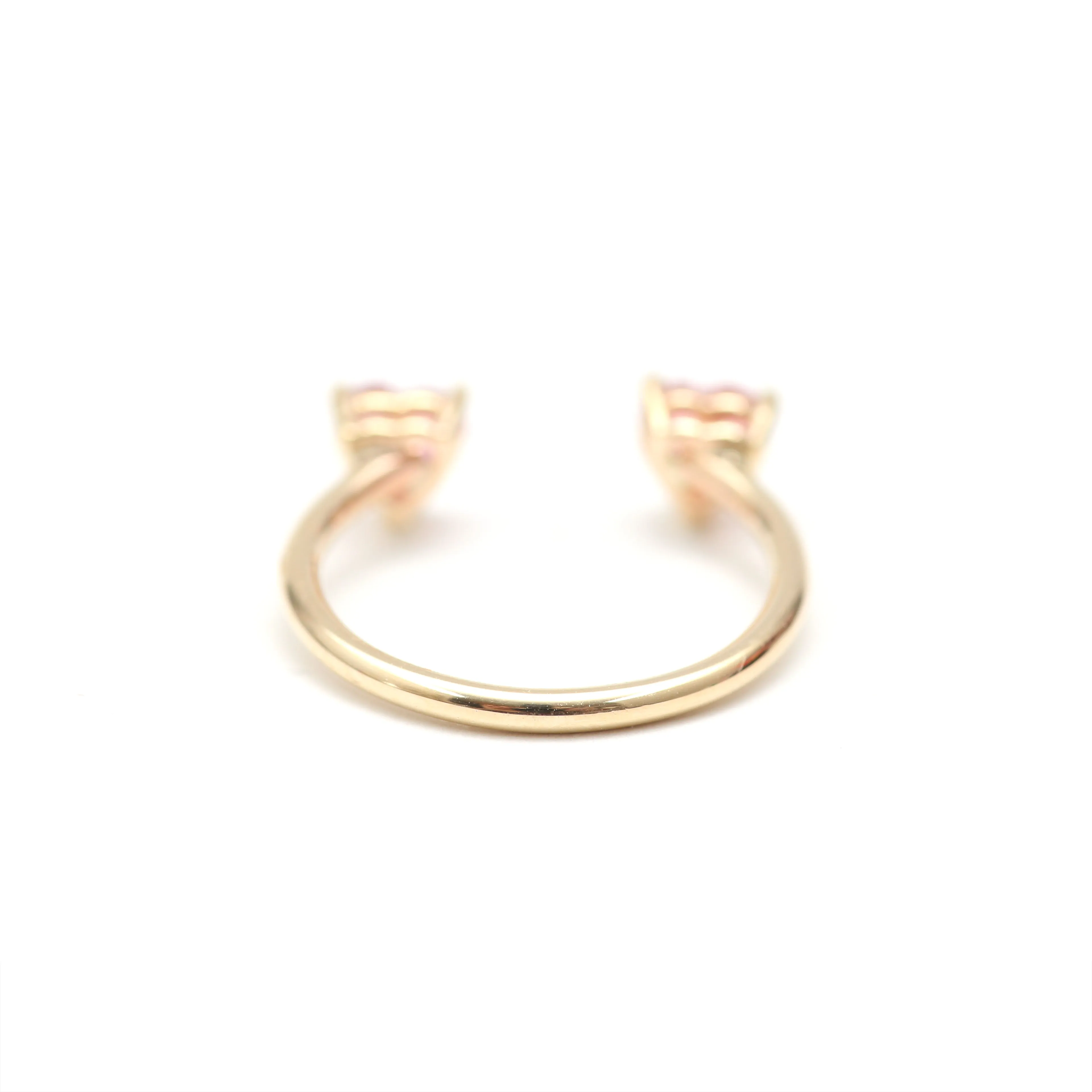14k Heart Cuff Ring