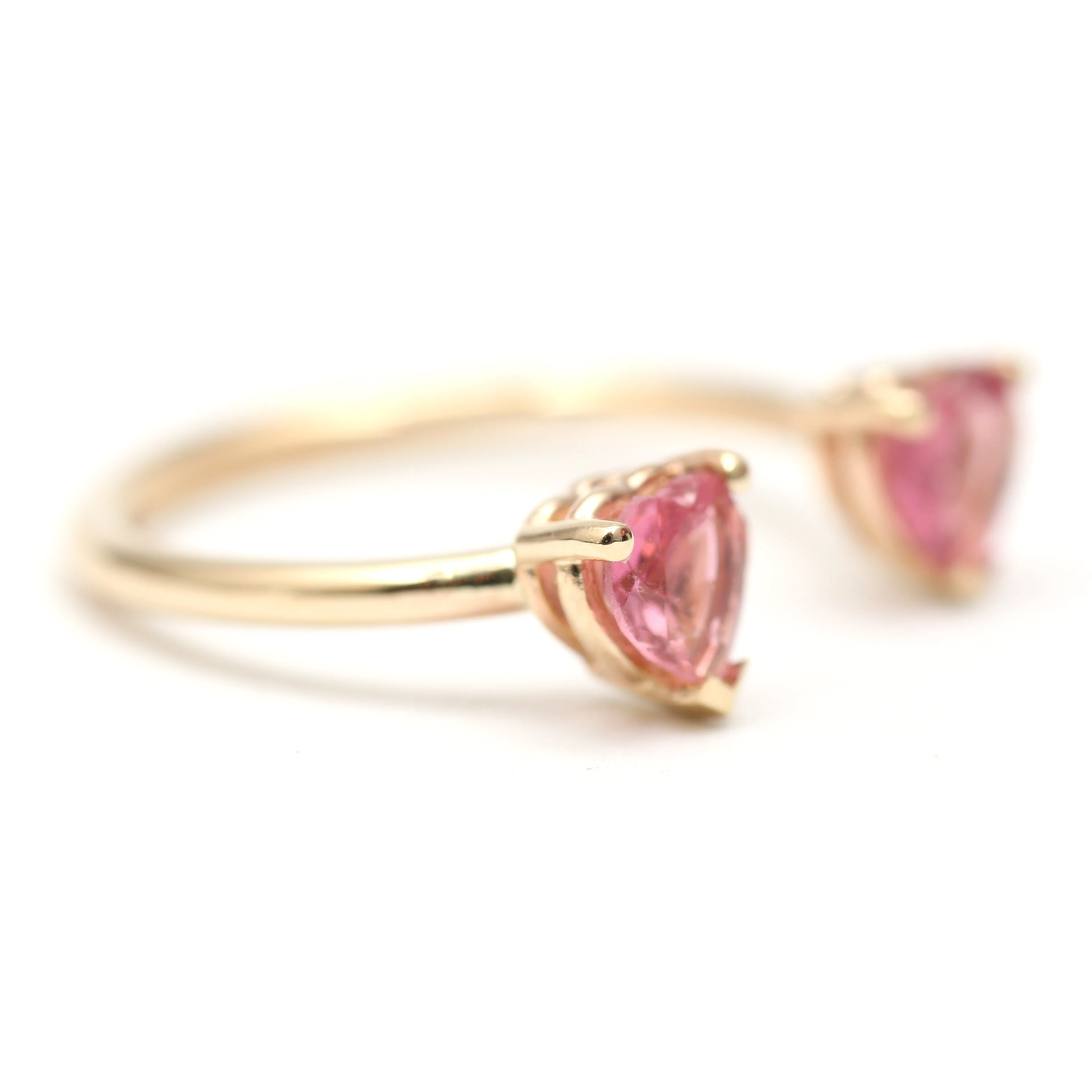14k Heart Cuff Ring