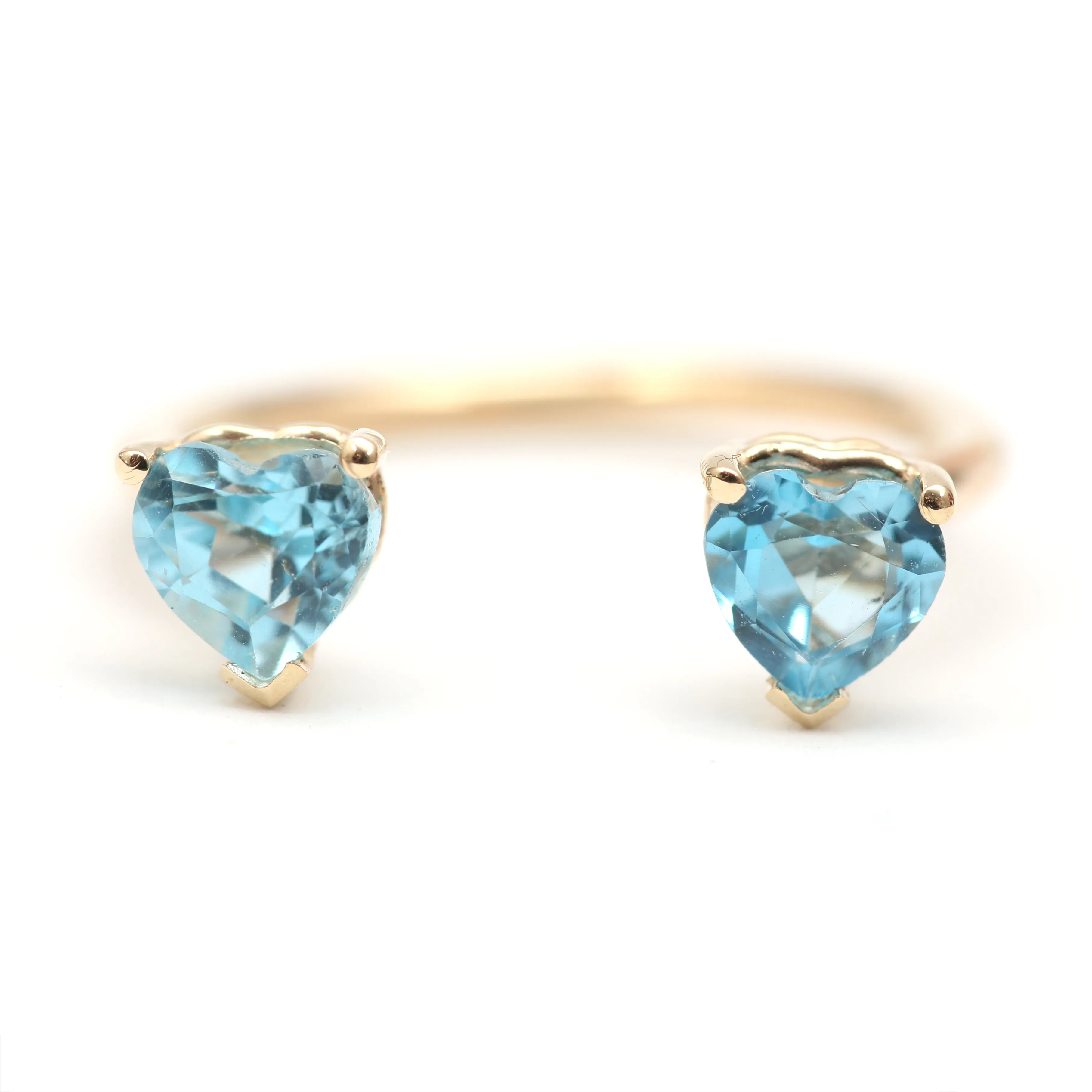 14k Heart Cuff Ring