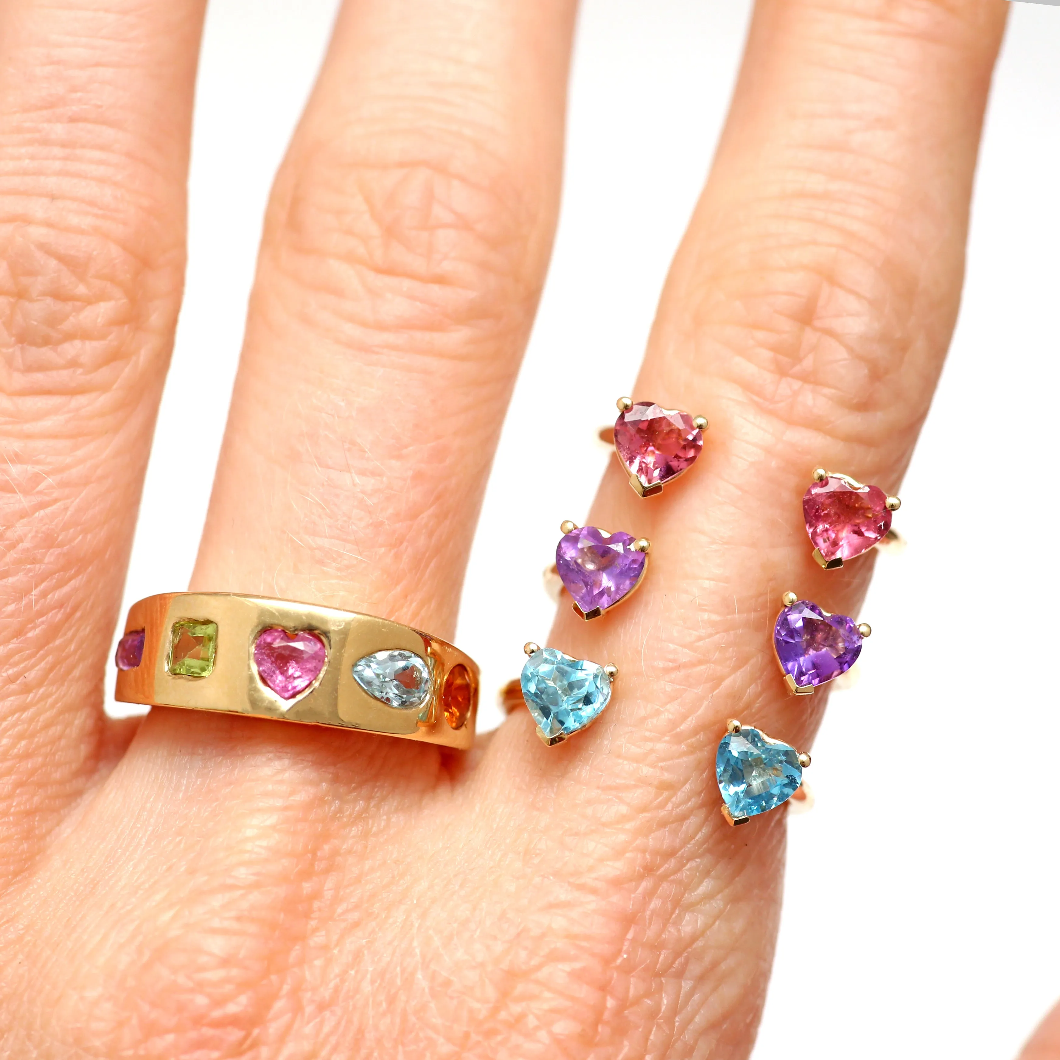 14k Heart Cuff Ring