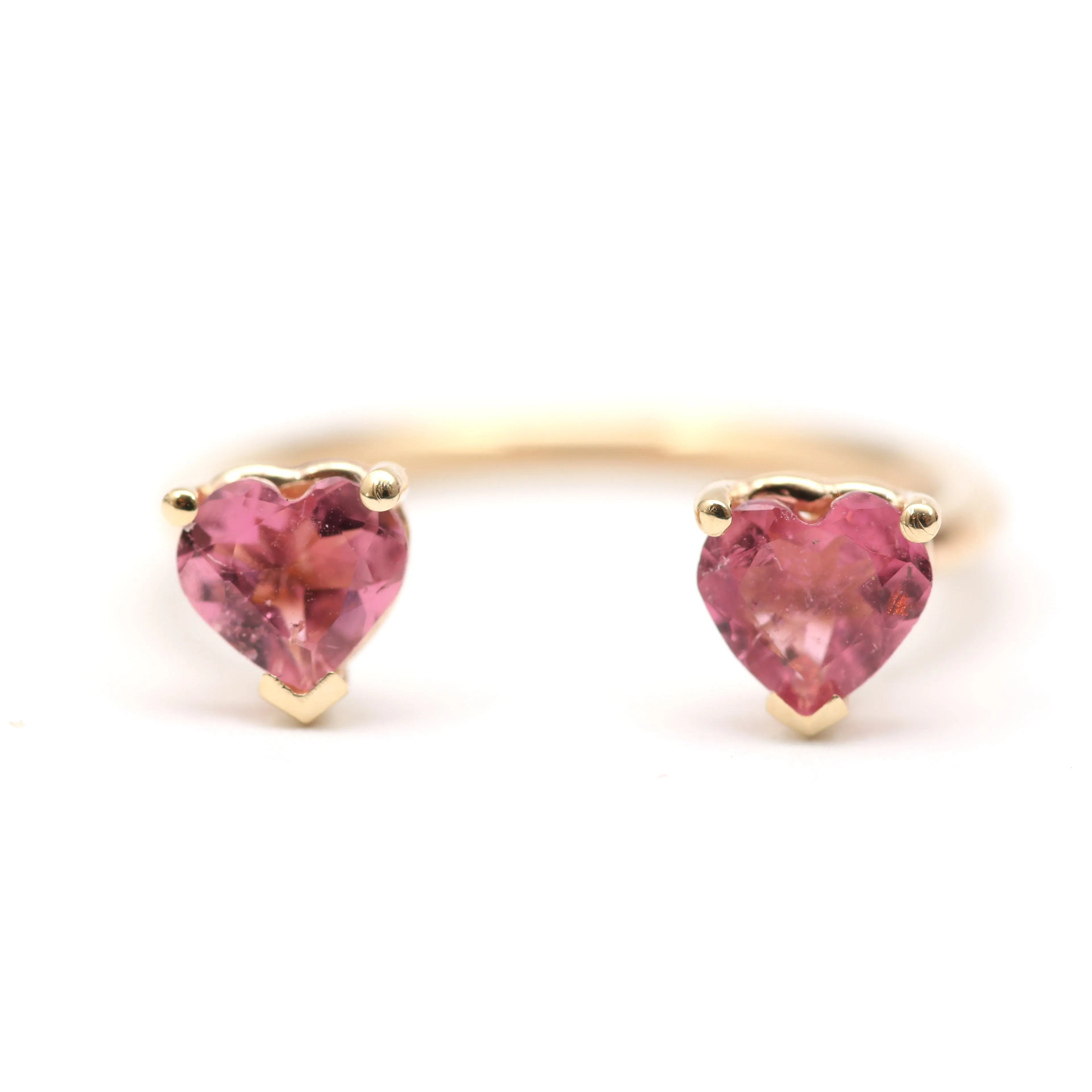 14k Heart Cuff Ring