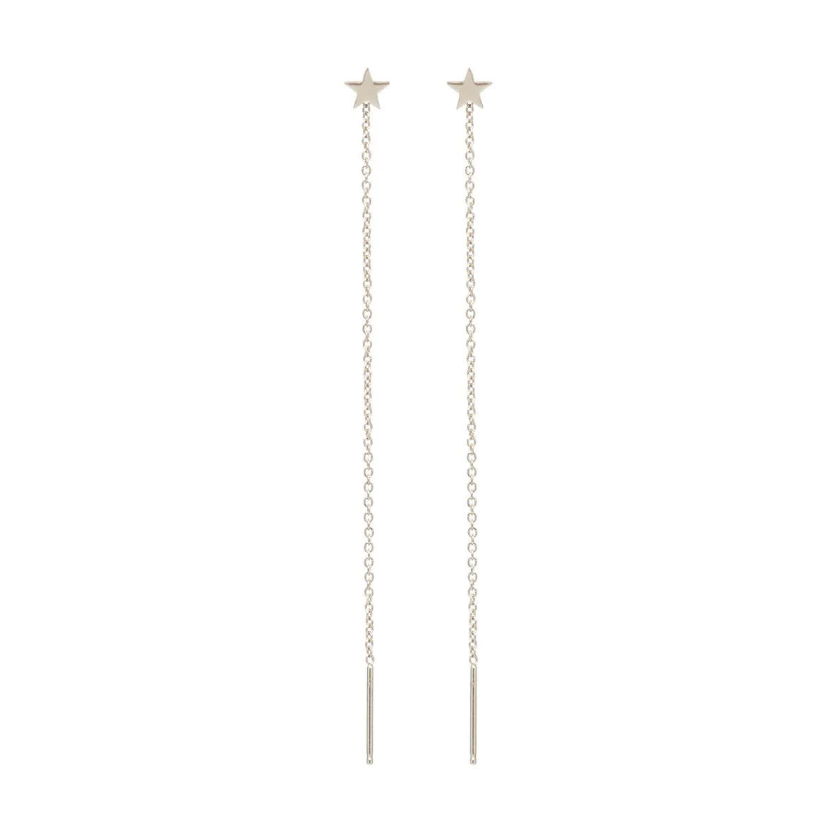 14k Itty Bitty Star Threader Earrings