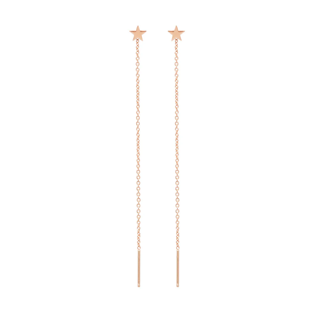 14k Itty Bitty Star Threader Earrings