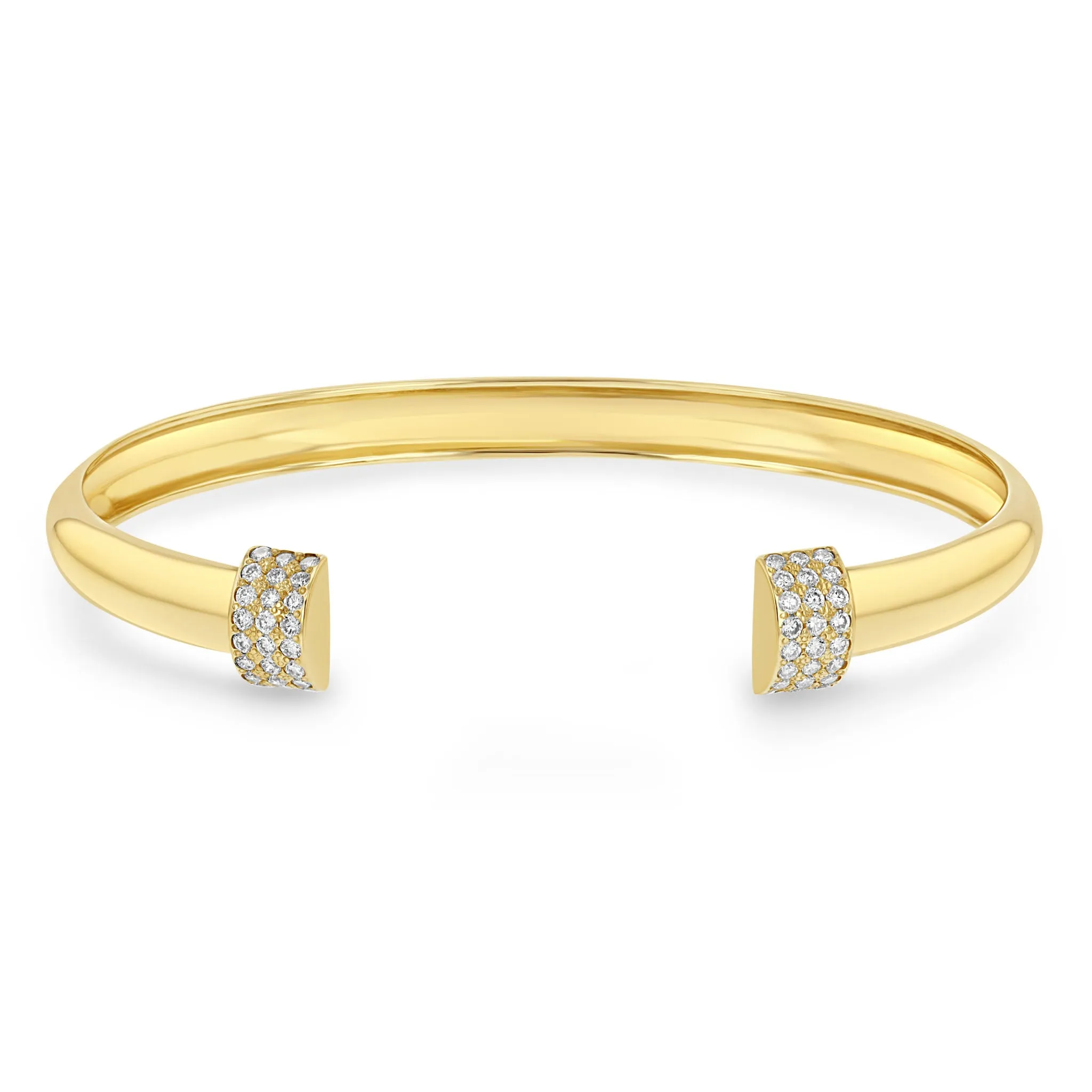 14k Pavé Diamond Door Knocker Cuff
