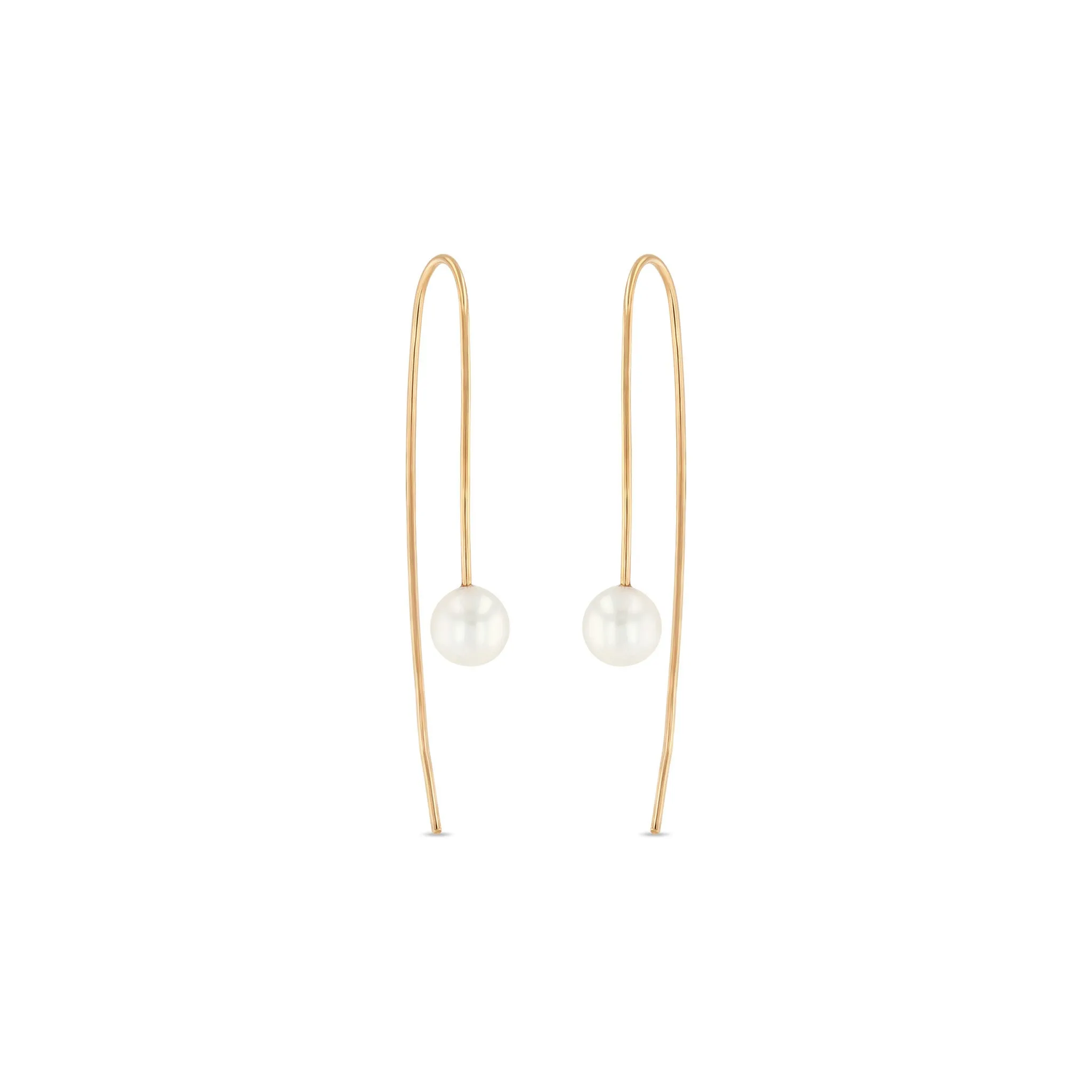 14k Pearl Wire Earrings