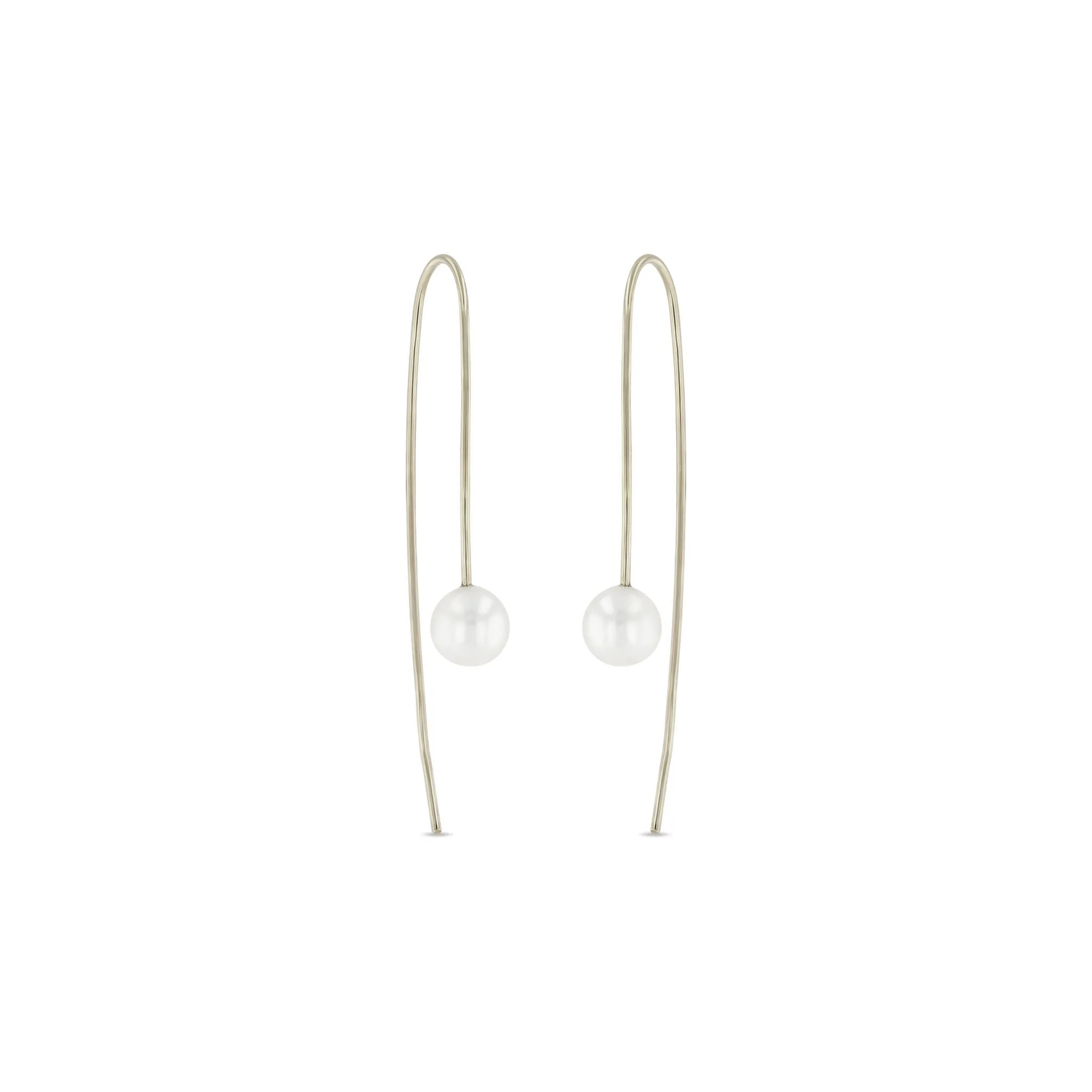 14k Pearl Wire Earrings