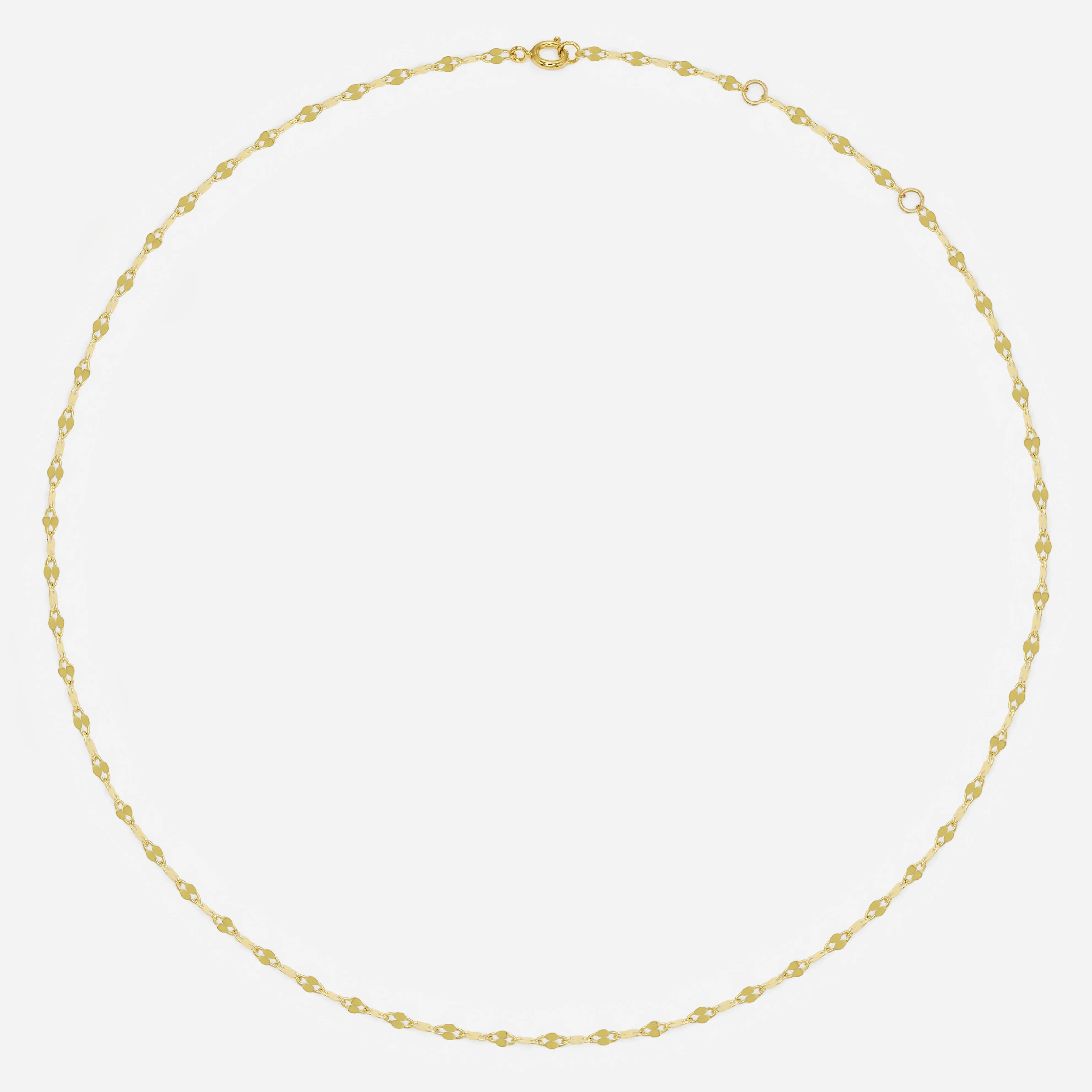 14k Solid Gold Twinkle Chain Necklace