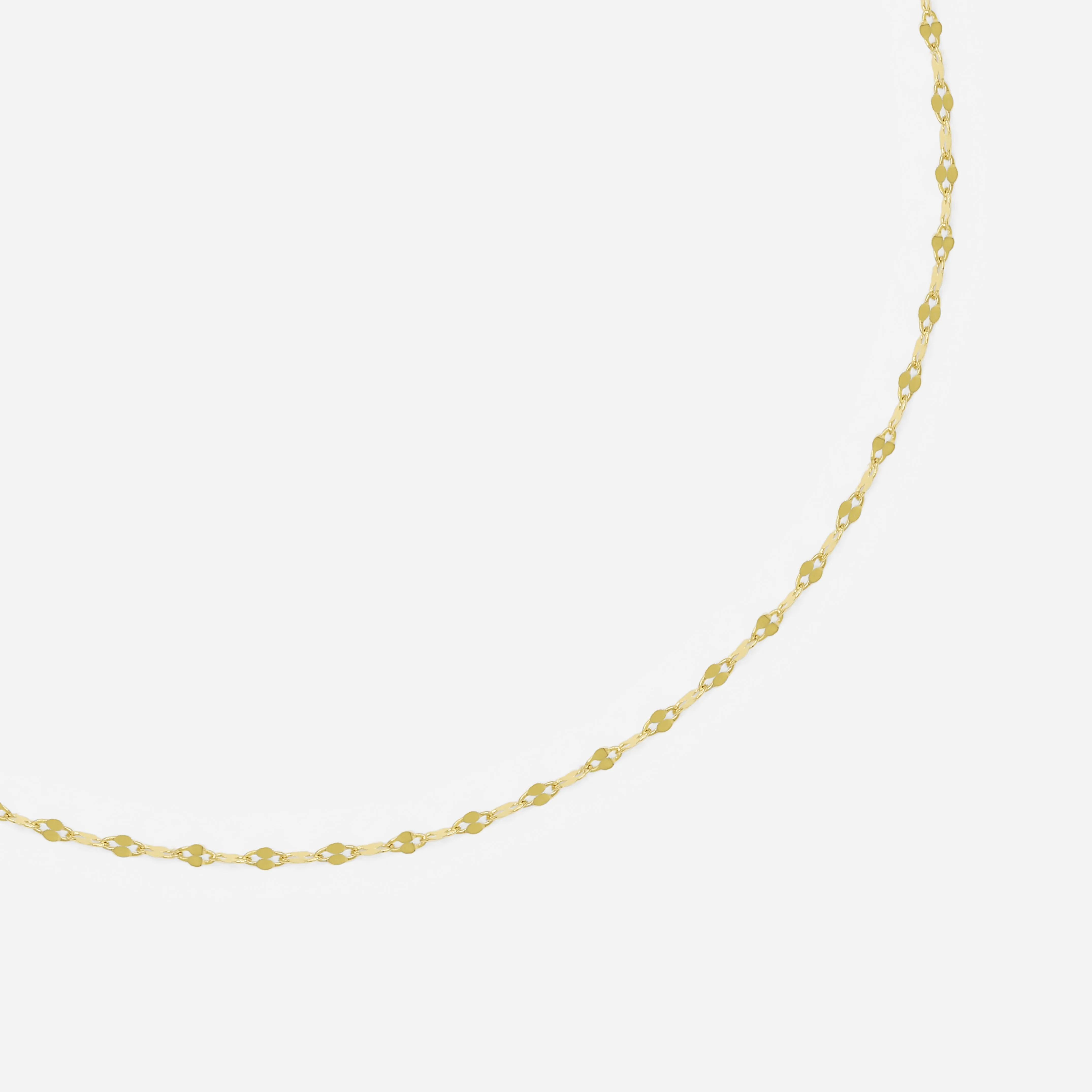 14k Solid Gold Twinkle Chain Necklace