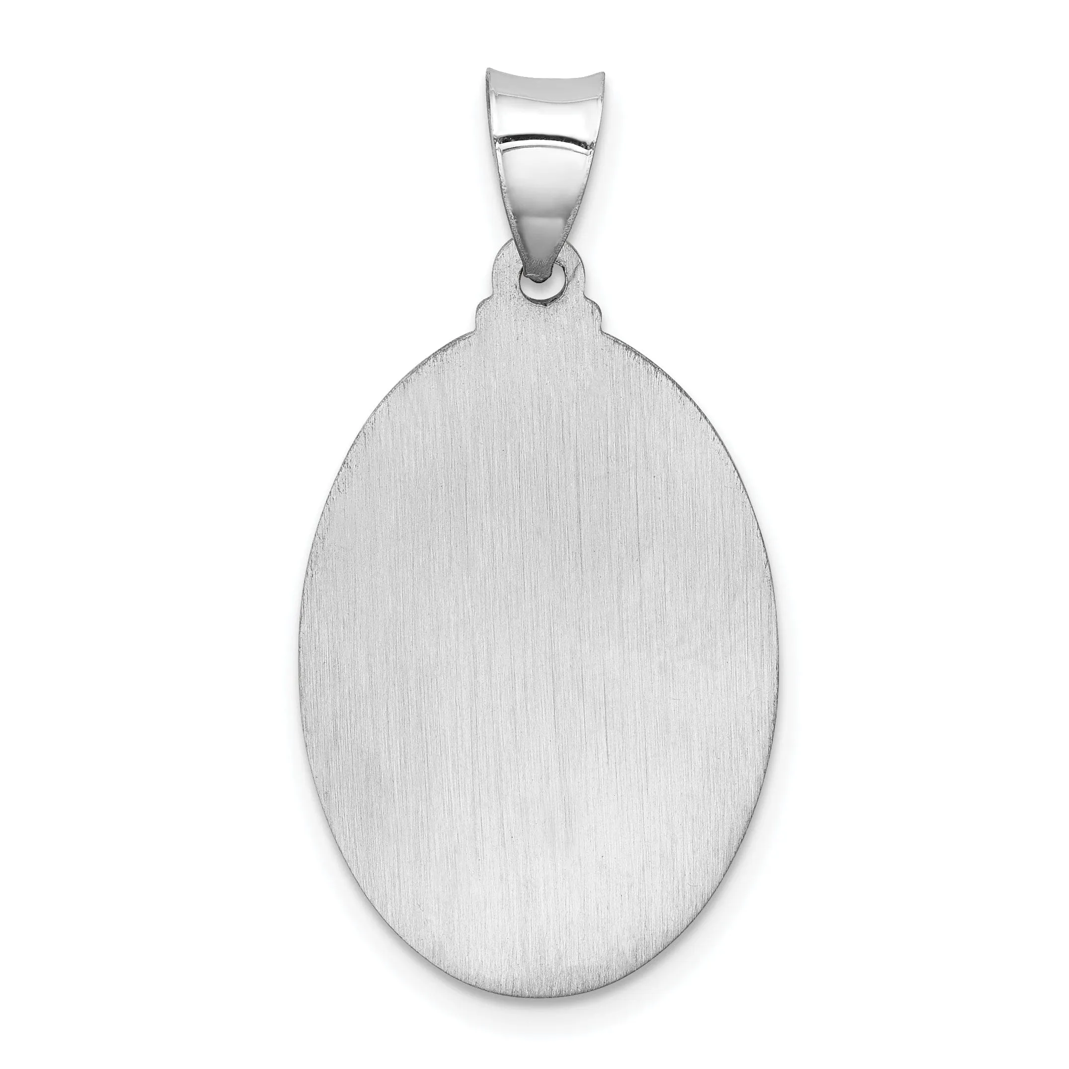 14k White Gold Saint Christopher Medal Pendant