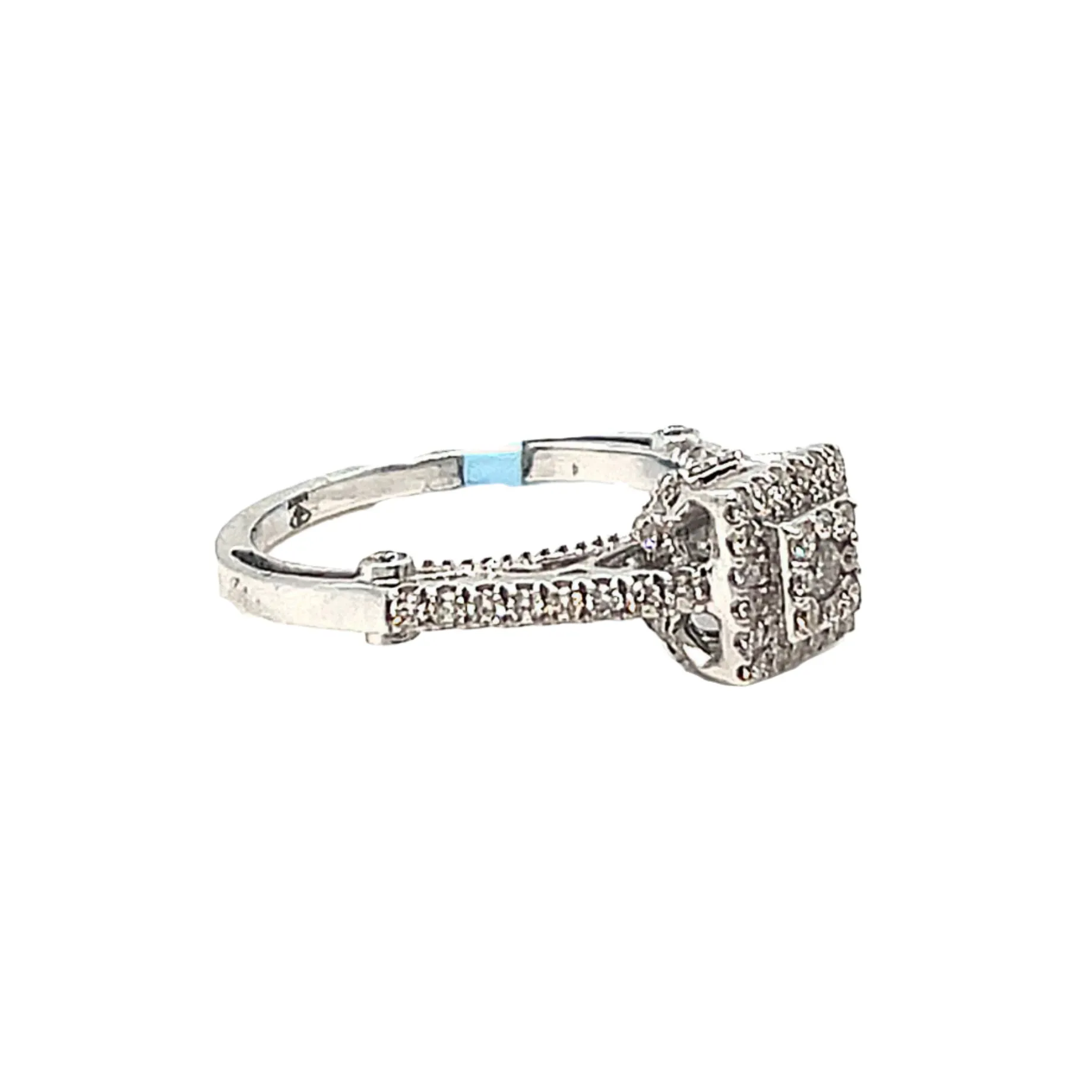 14k White Gold Square 0.73ct Ring - SR11025-1