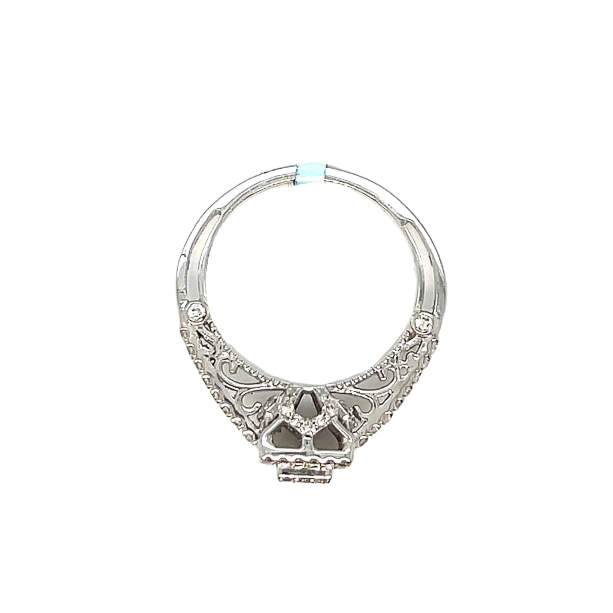 14k White Gold Square 0.73ct Ring - SR11025-1
