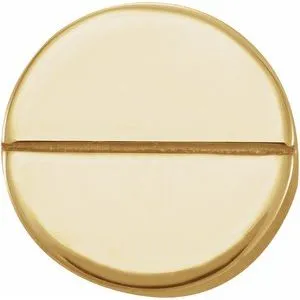 14K Yellow 4.9 mm Geometric Friction Post Earring