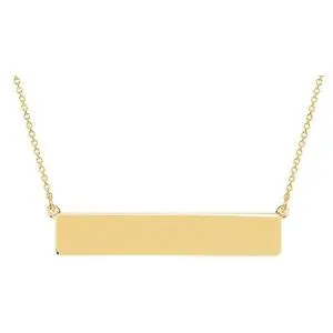 14K Yellow Bar 19.5" Necklace