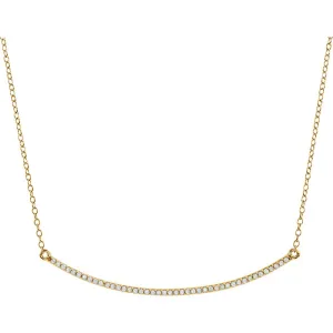 14k Yellow Gold 1/6 CTW Diamond Bar 16-18" Necklace