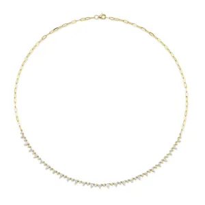 14k Yellow Gold 1.87ctw Diamond Pear Necklace - SC55023062