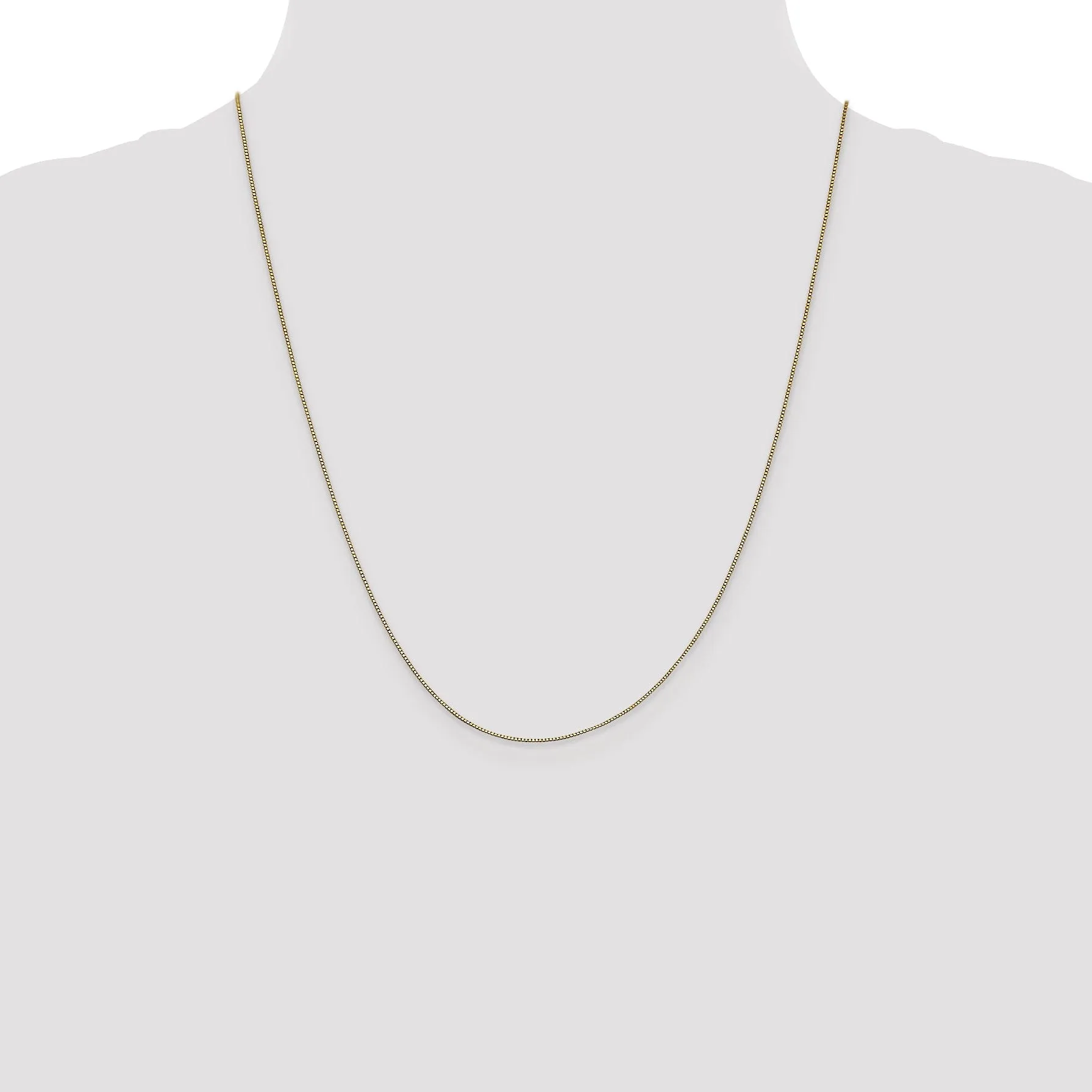 14k Yellow Gold .7 mm Box Chain