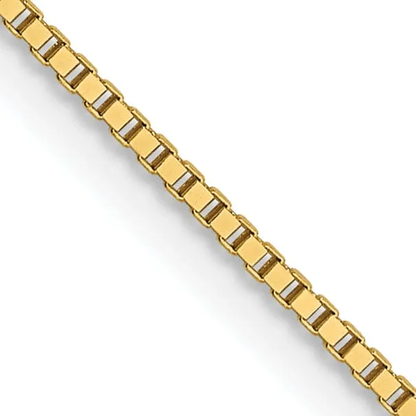 14k Yellow Gold .7 mm Box Chain