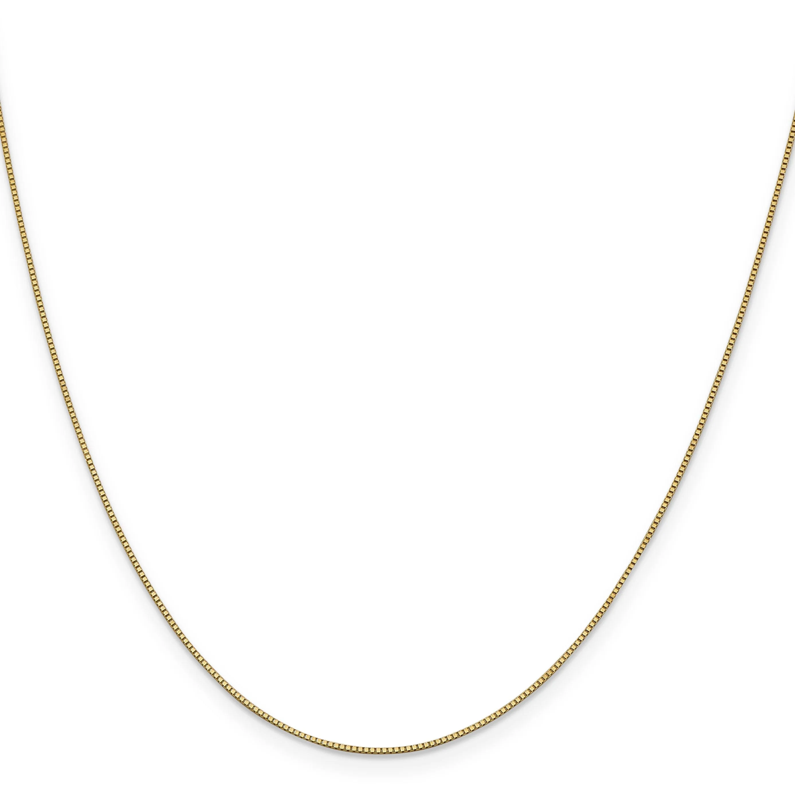 14k Yellow Gold .7 mm Box Chain