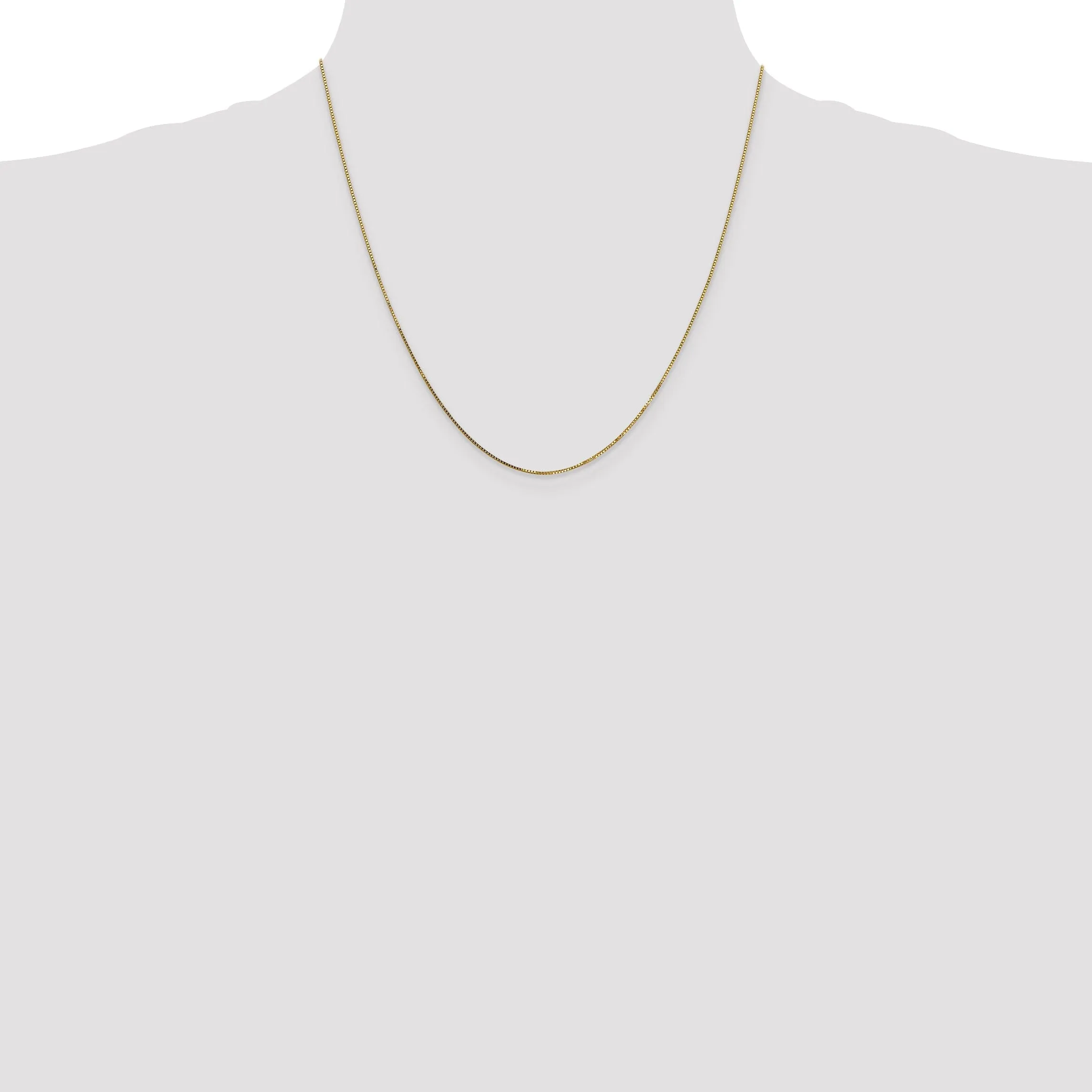 14k Yellow Gold .8 mm Box Chan