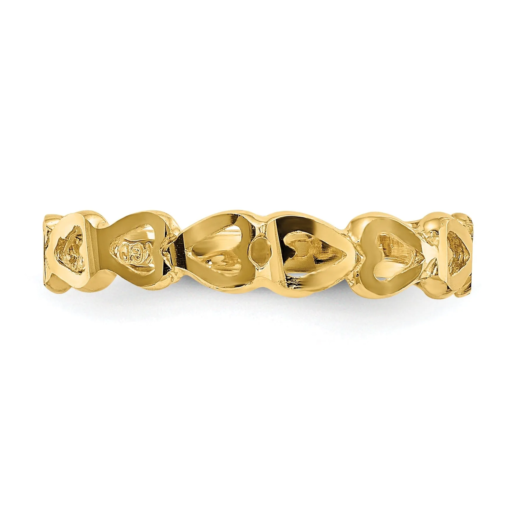 14k Yellow Gold Heart Ring