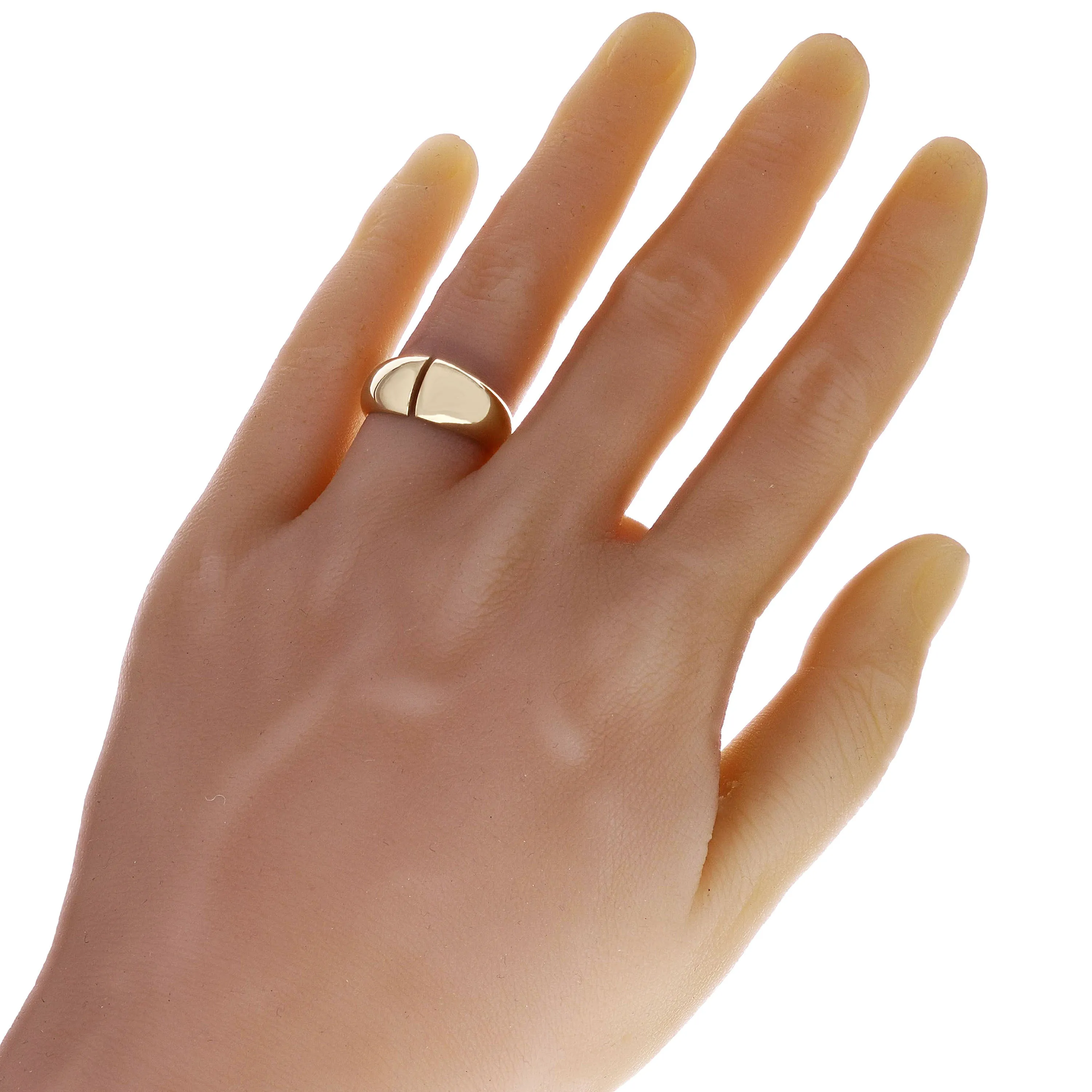 14k Yellow Gold Open Front Ring Size 8 - 9.7mm 7.1 grams
