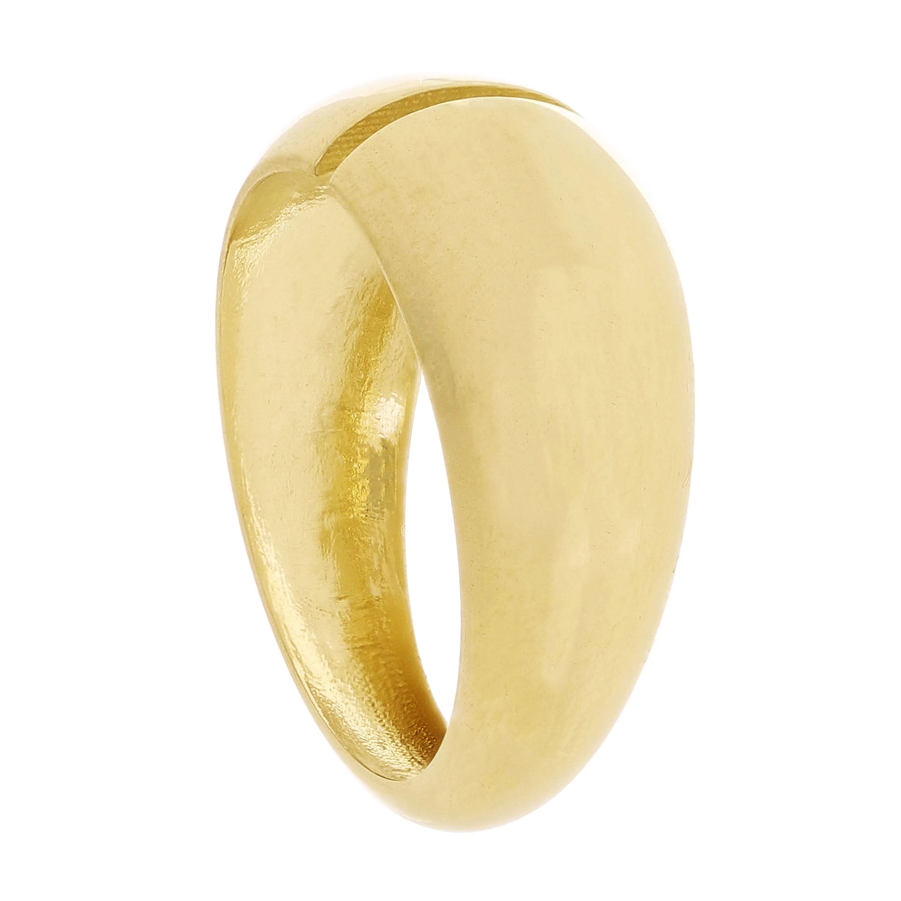 14k Yellow Gold Open Front Ring Size 8 - 9.7mm 7.1 grams