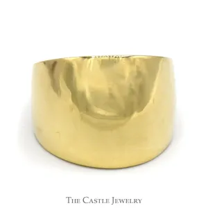 14k Yellow Gold Tapered Polished Dome Ring