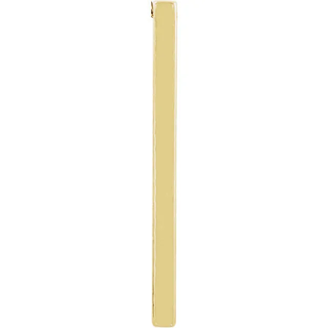 14k Yellow Gold Vertical Bar Pendant