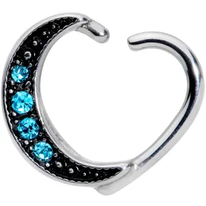 16 Gauge 3/8 Blue Gem Open Right Heart Closure Ring