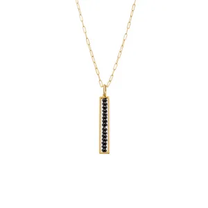 18 Karat Yellow Gold Leila Black Diamond Pendant