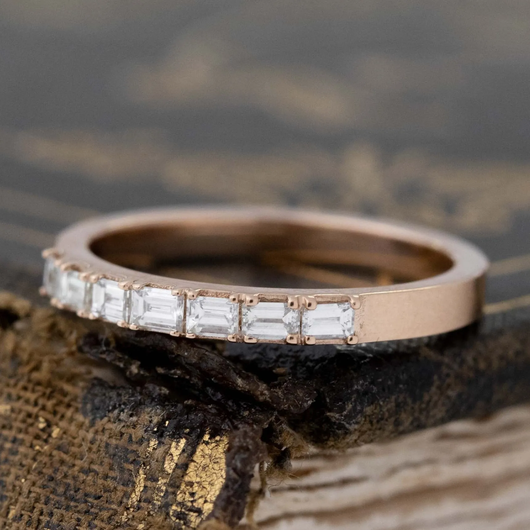 .18ctw Slim Baguette Cut Diamond 7-Stone Band