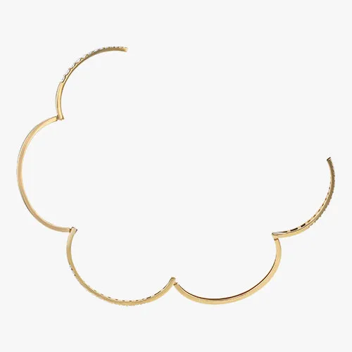 18K Gold Graduated Diamond Spiral Cuff