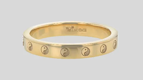 18K Gold Personalized Symbol Solid Gold Ring