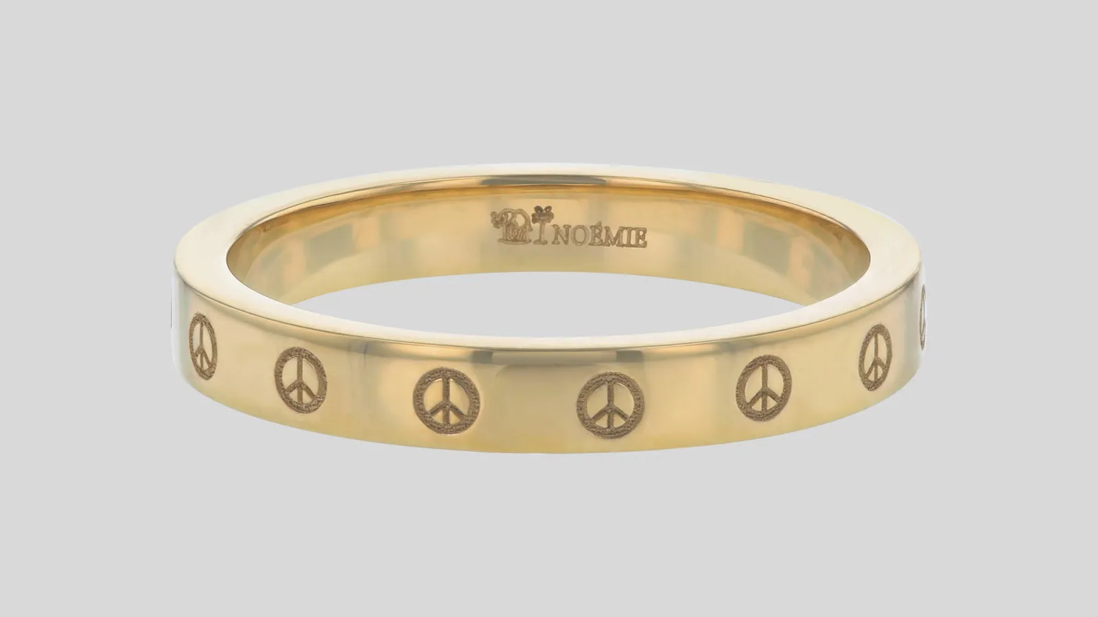 18K Gold Personalized Symbol Solid Gold Ring