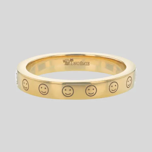 18K Gold Personalized Symbol Solid Gold Ring