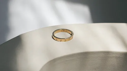 18K Gold Personalized Symbol Solid Gold Ring