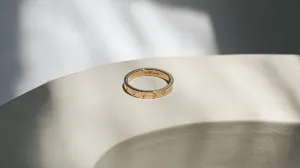 18K Gold Personalized Symbol Solid Gold Ring