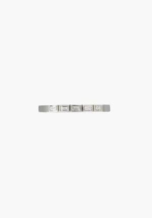 18k White Gold 5 Baguette Diamond Ring